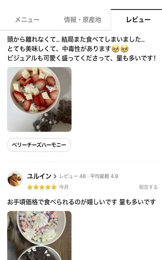 レビュー画面5